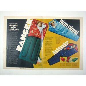 Official Scout Sleeping Bags Vintage 1972 Advertisement 2 Page Ranger Highlander